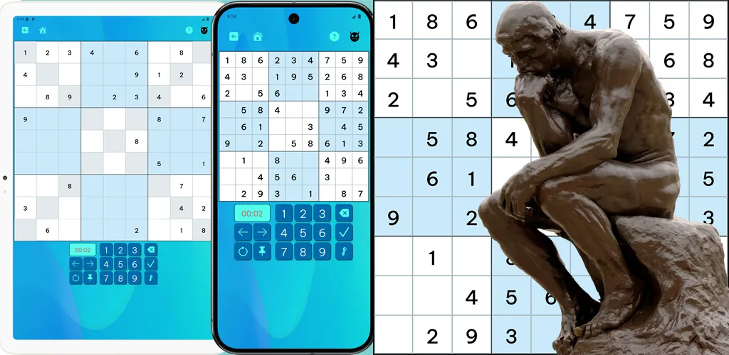 Sudoku SNS reflects Sergey Senyuk’s clean, no-fuss-no-muss trademark approach to designing Android apps.